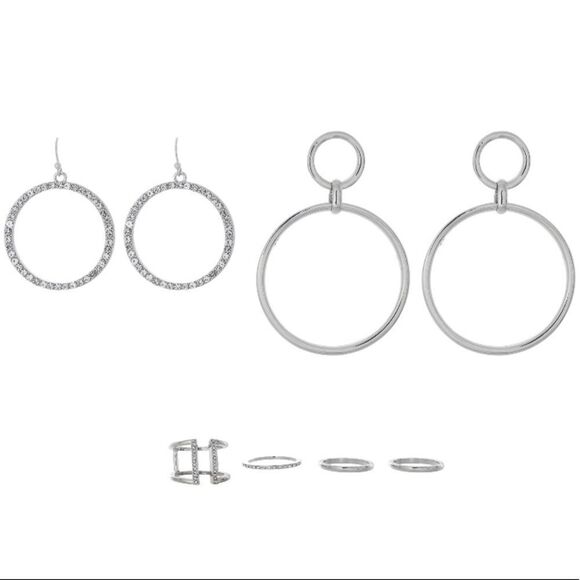 Silver Earring and ring Set - Picture 1 of 1